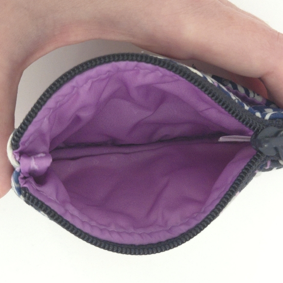 Vera Bradley Blue & Gray Paisley Floral Quilted Coin Pouch Wallets (Set of 2) - Picture 6 of 7